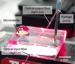 Microneedle optofluidic device. Image courtesy of University of British Columbia