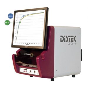 The Distek Opt-Diss 410 UV fiber optic system for dissolution testing measures directly in the vessel.